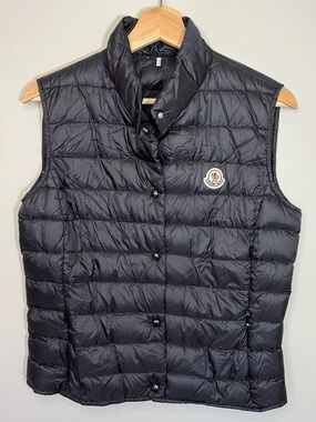 Moncler Black Liane Gilet Quilted Down Vest Women’s 3 Large